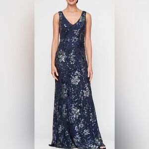 Alex Evenings Formal Long Sequin Prom Dress NWOT Size 8